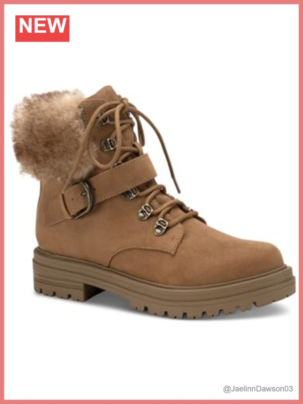 SUN STONE Womens Orlenaa Winter & Snow Boots Brown 9.5 Medium (B,M), Tan Micro